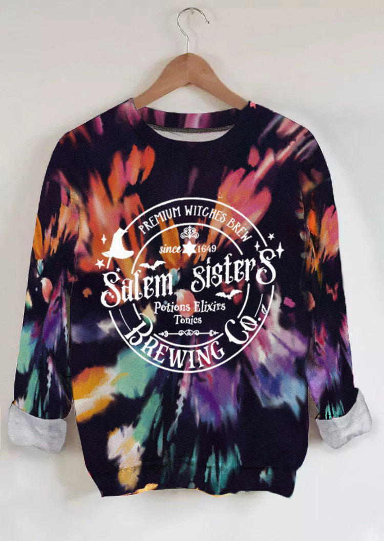 

Tie Dye Pullover Sweatshirt, Multicolor, SCM005702