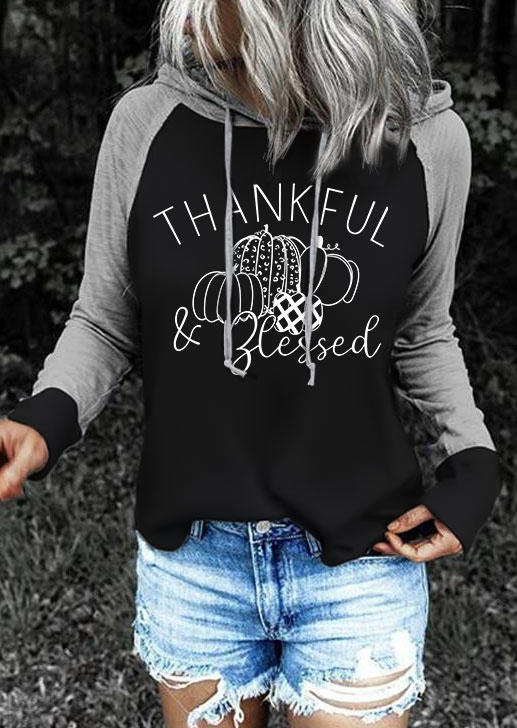 

Thankful & Blessed Pumpkin Hoodie - Black, SCM005400