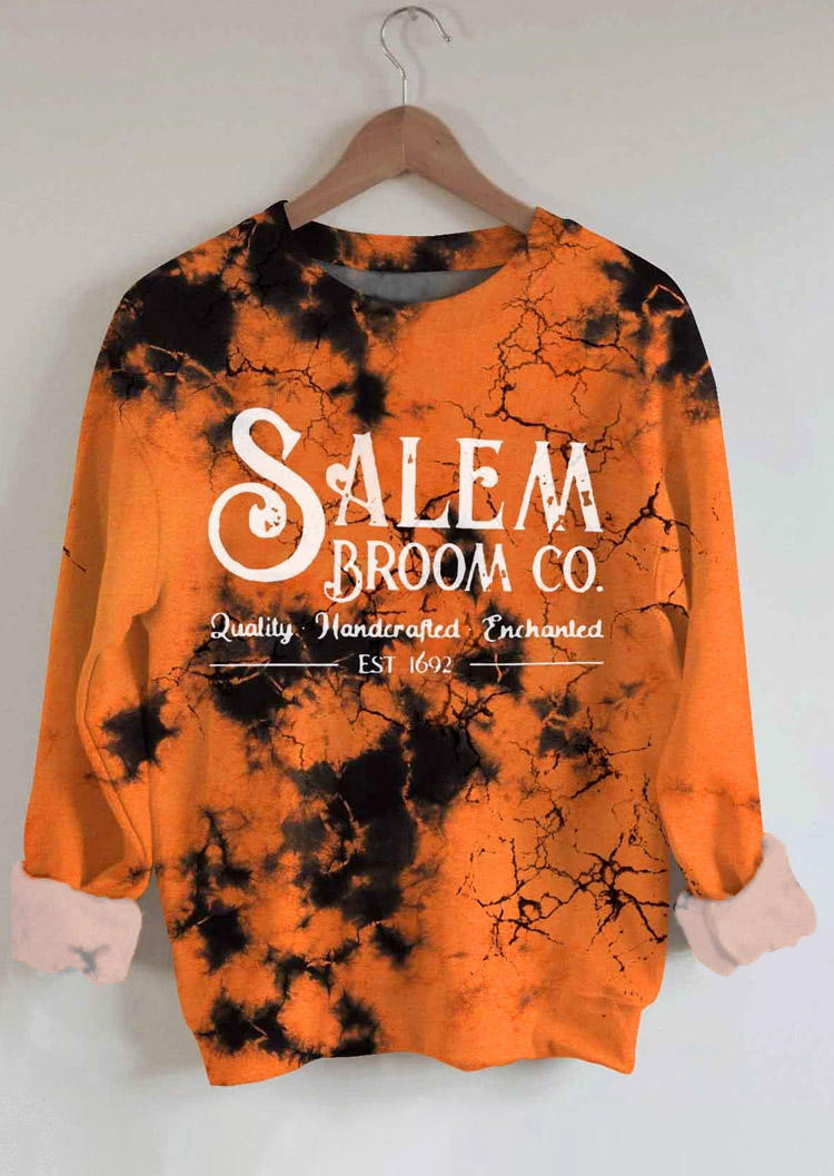 

Tie Dye Pullover Sweatshirt - Orange, SCM005677