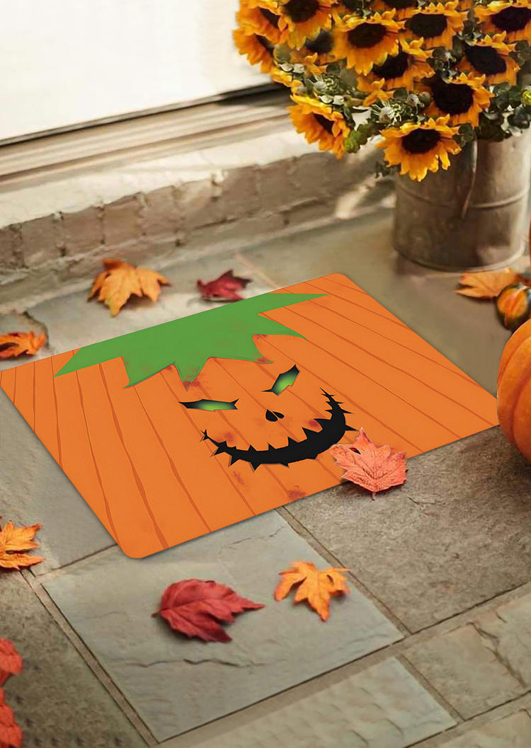 Halloween Pumpkin Face Doormat
