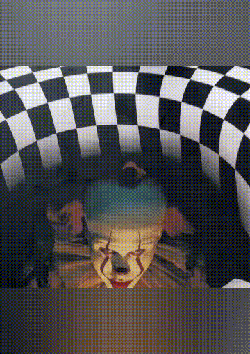 Halloween Clown In The Hole Plaid Carpet
