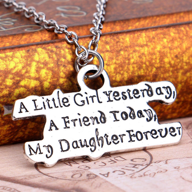 My Little Girl Yesterday A Friend Today My Daughter Forever Necklace