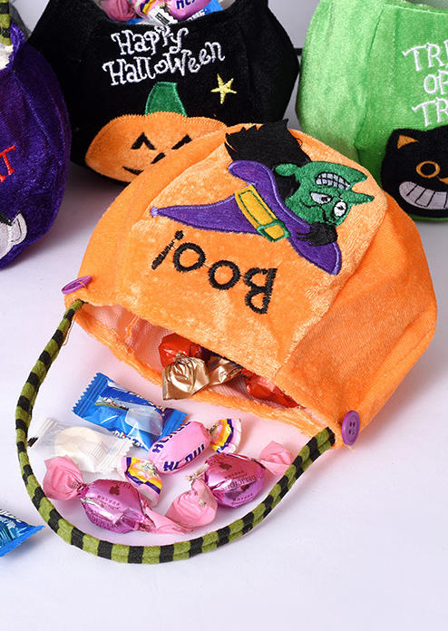 Happy Halloween Boo Pumpkin Face Candy Bag