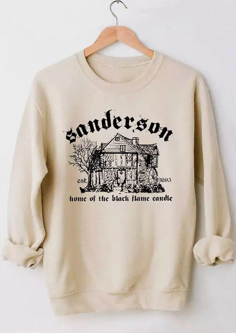 

Halloween Home Of The Black Flame Candle Sweatshirt - Apricot, SCM005735