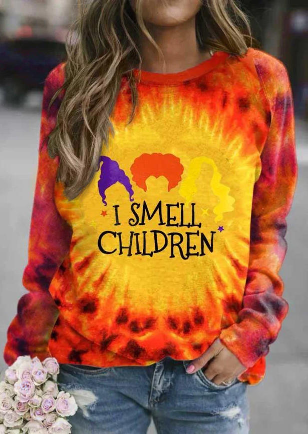 

I Smell Children Tie Dye Sweatshirt, Multicolor, SCM005969