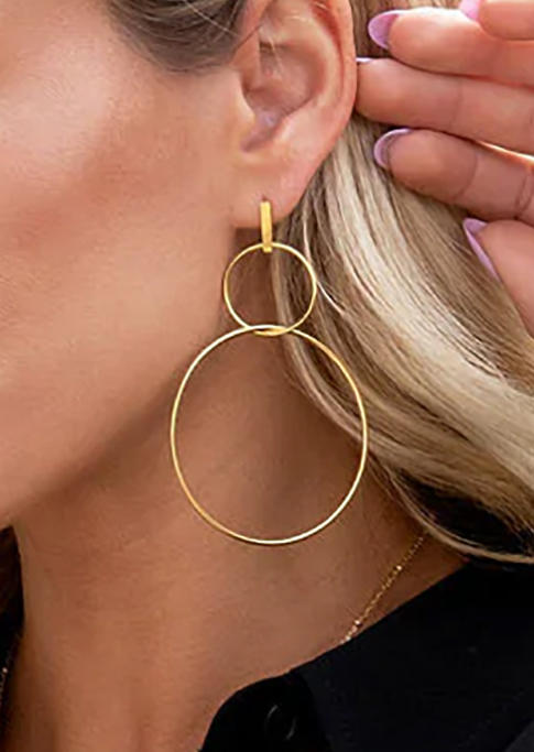 Circle Alloy Hook Earrings