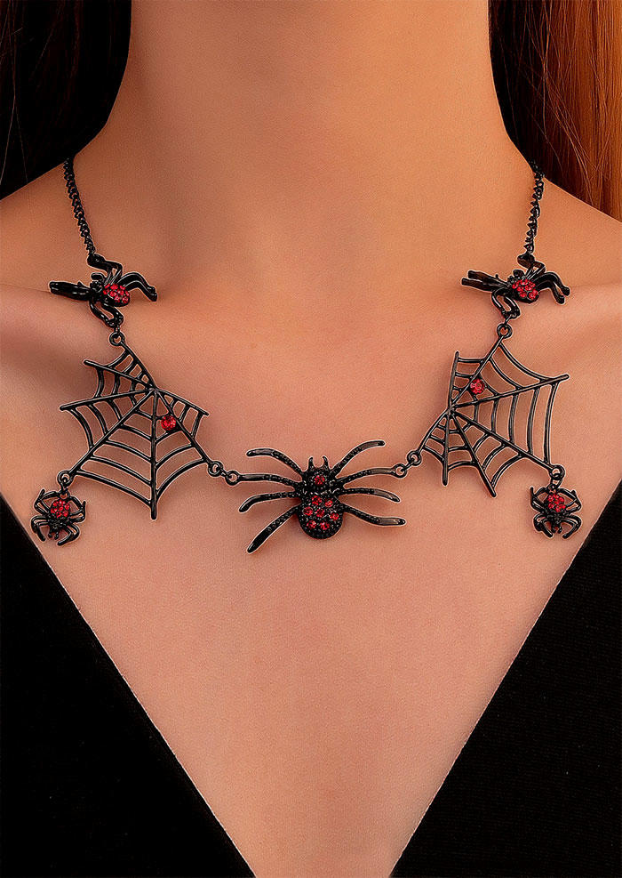 

Halloween Spider Web Necklace, Multicolor, SCM006503