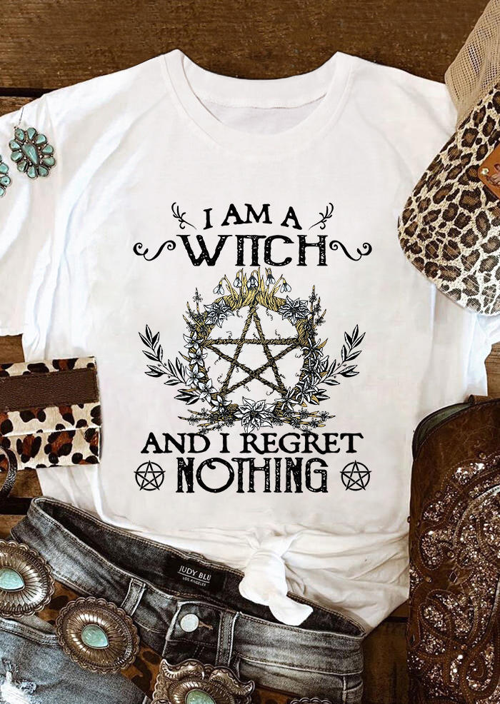 

Halloween I Am A Witch T-Shirt Tee - White, SCM006696