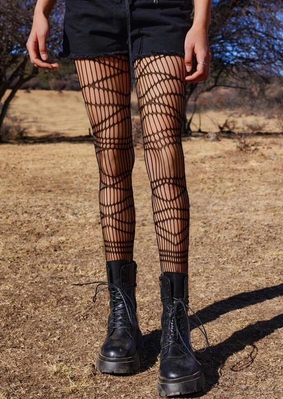 

Hollow Out See-Through Fishnet Socks - Black, SCM006627