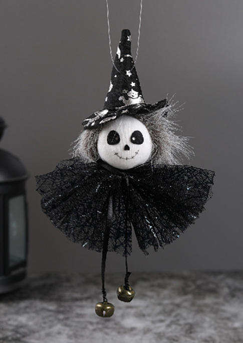 

Halloween Ghost Witch Hanging Ornament, Black, SCM006729