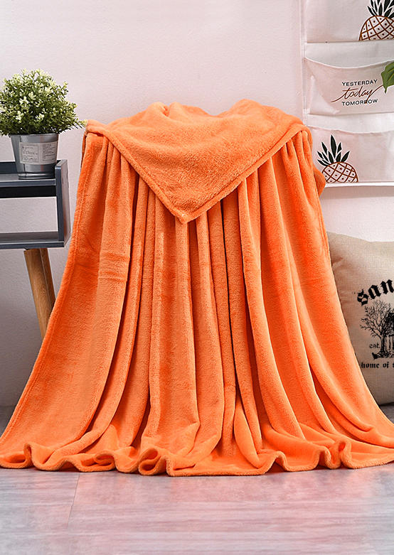 

Warm Soft Flannel Blanket - Orange, SCM006137