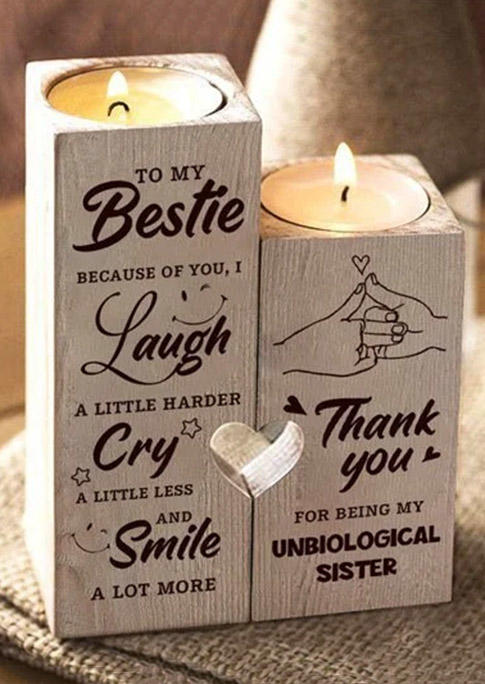 

Thanksgiving Thank You For Being My Unbiological Sister Candle Holder, Multicolor, SCM006273