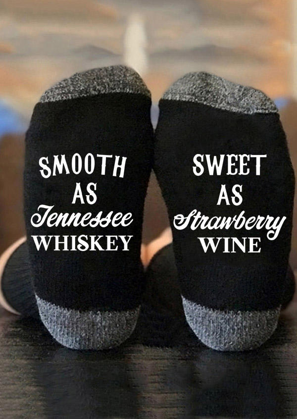

Smooth As Tennessee Whiskey Crew Socks, Black, SCM007009