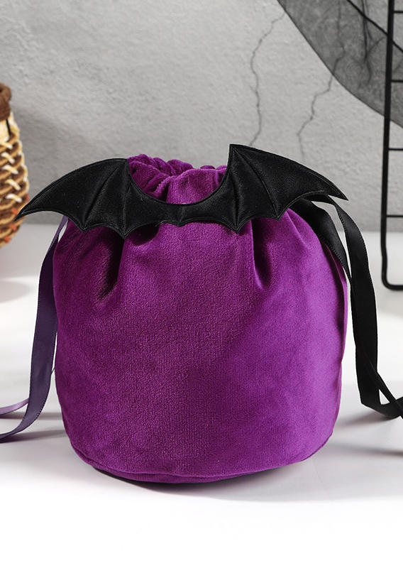 

Halloween Bat Pumpkin Candy Bag, Black;purple, SCM006910