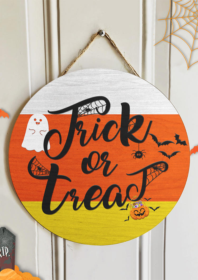 

Halloween Pumpkin Face Spider Bat Ghost Trick Or Treat Ornament, Multicolor, SCM007356