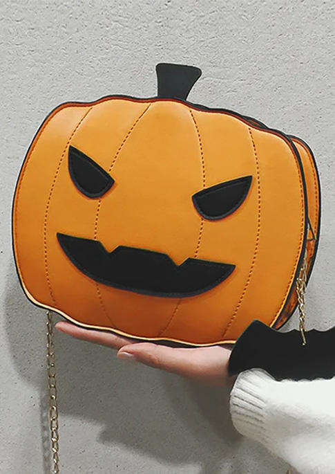 

Halloween Pumpkin Face Crossbody Bag - Orange, SCM006628