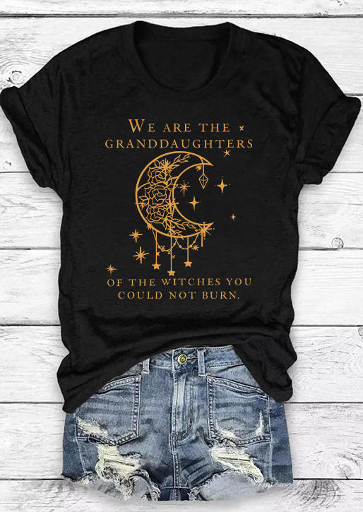 

Halloween We Are The Granddaughters Of The Witches T-Shirt Tee - Black, SCM006763