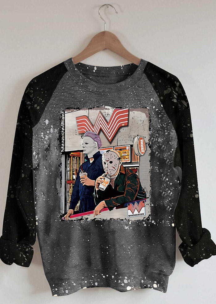 

Halloween Raglan Sleeve Pullover Sweatshirt, Multicolor, SCM006755