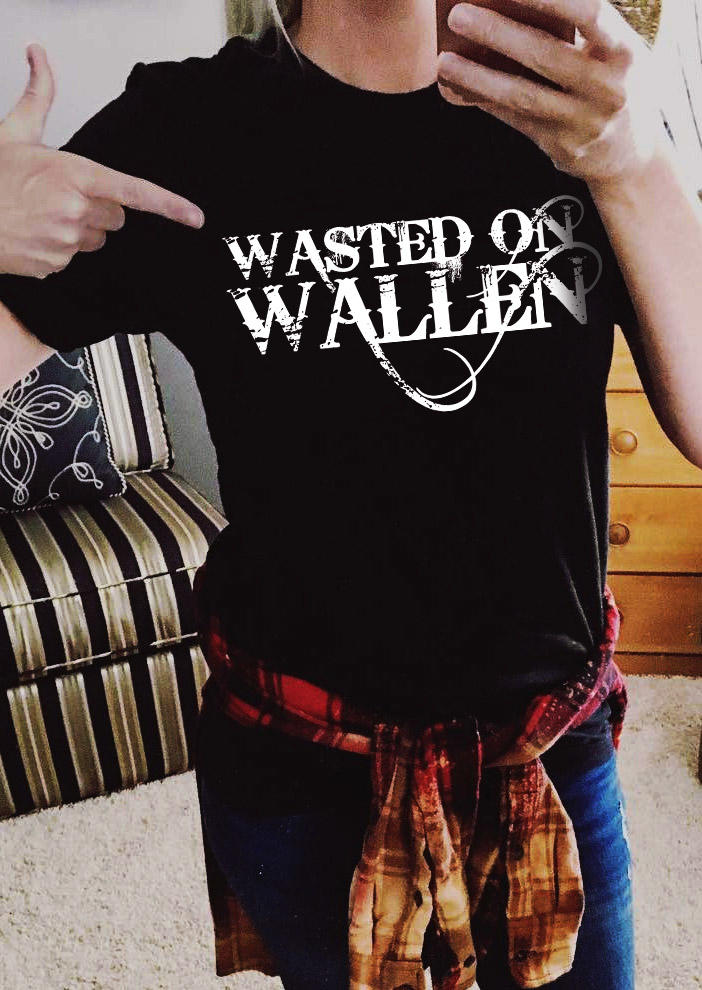 Wasted On Whiskey Steer Skull T-Shirt Tee - Black