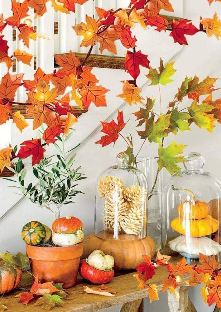 

Simulation Plastic Maple Leaf Ornament, Multicolor, SCM007042