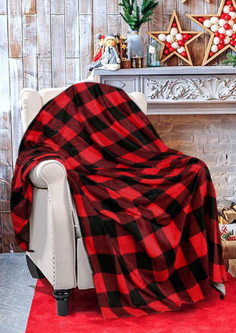 

Buffalo Plaid Flannel Blanket, Multicolor, SCM007200