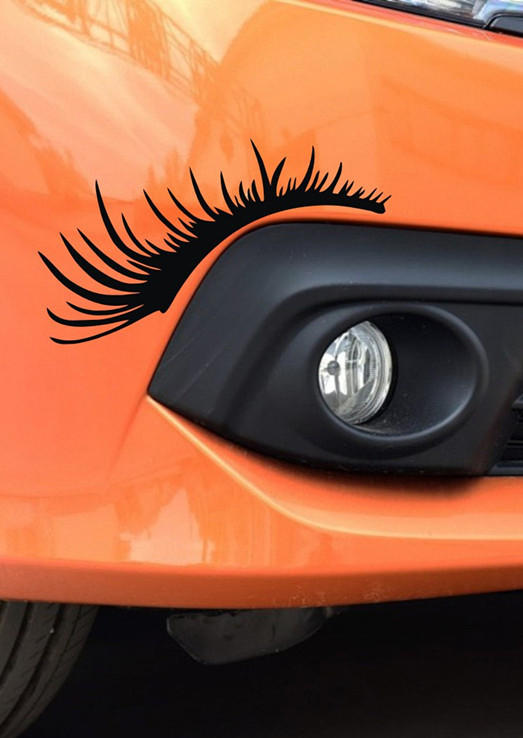 2Pcs Car Vehicle Headlight Eyelashes Sticker