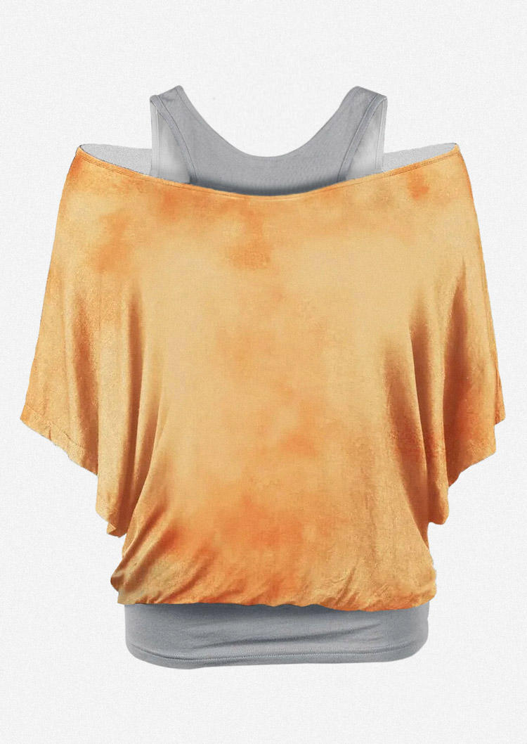 You Coulda Had A Bad Witch Fake Two-Piece Blouse - Orange