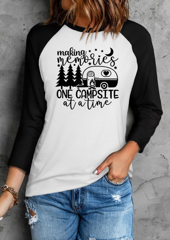 Making Memories One Campsite At A Time T-Shirt Tee - Black