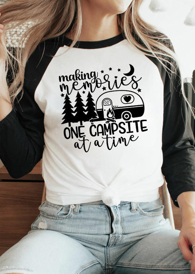 

Making Memories One Campsite At A Time T-Shirt Tee - Black, SCM007414