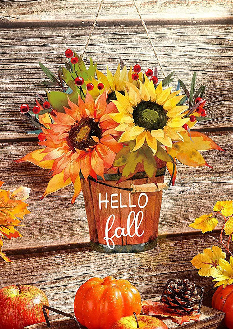 

Hello Fall Sunflower Hanging Ornament, Multicolor, SCM006816