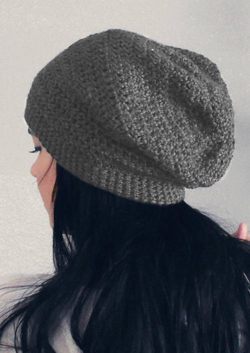 

Crochet Casual Bonnet Beanie Hat, Gray, SCM007043