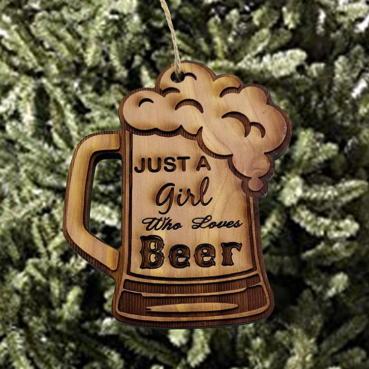 Just A Girl Who Loves Beer Christmas Tree Hanging Ornament