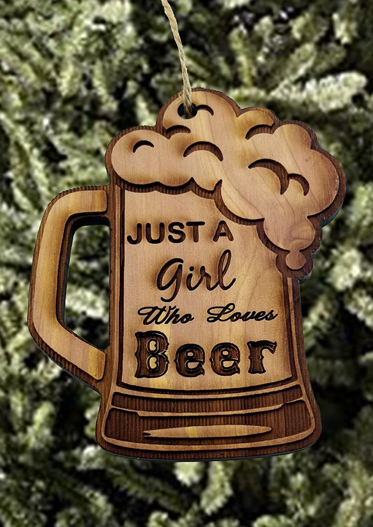 

Just A Girl Who Loves Beer Christmas Tree Hanging Ornament, Multicolor, SCM007467