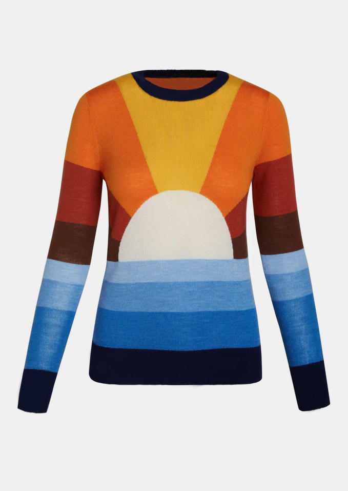 Rainbow Colorful Striped Long Sleeve Sweater