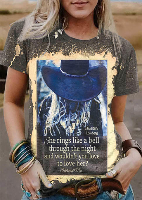 

She Rings Like A Bell Through The Night And Wouldn't You Love To Love Her T-Shirt Tee - Gray, SCM007586