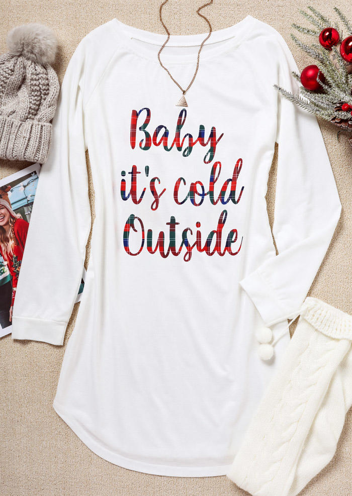 Baby It's Cold Outside Mini Dress - White