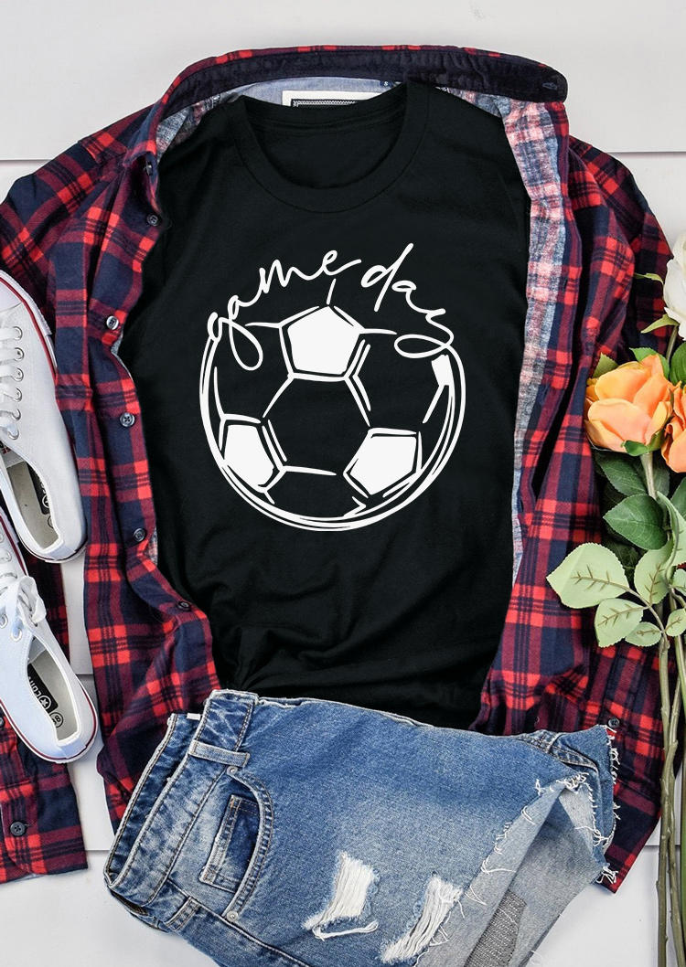 

Game Day Soccer T-Shirt Tee - Black, SCM008541
