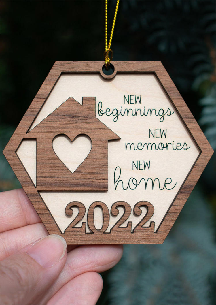 

New Beginnings New Memories New Home 2022 Hanging Ornament, Multicolor, SCM008345