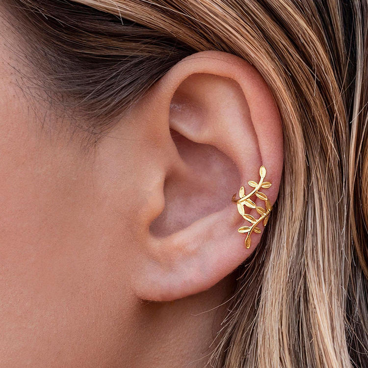 1Pc Leaf Alloy Ear Clip Earring