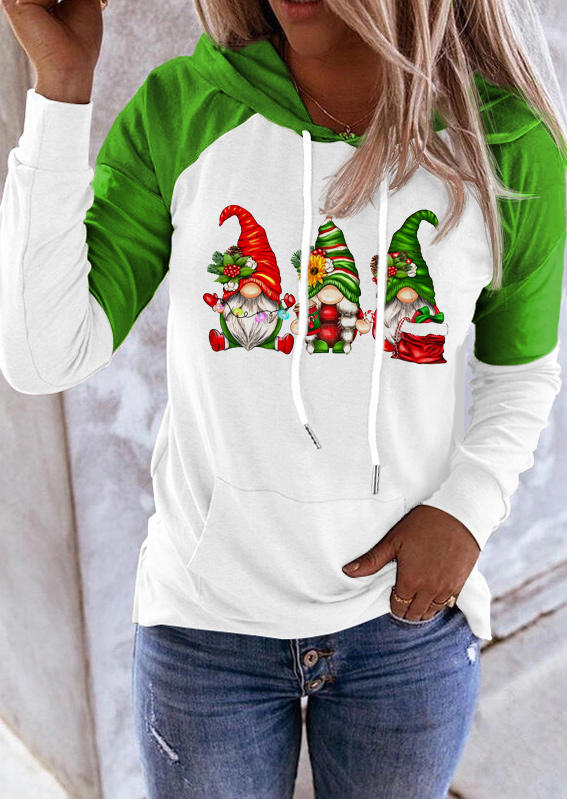 

Christmas Mistletoe Gnomies Hoodie - Green, SCM008867