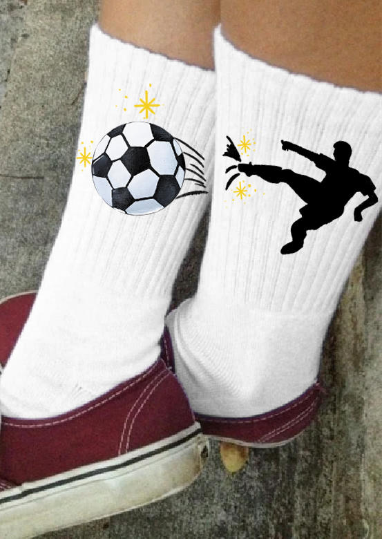 

Soccer Casual Crew Socks - White, SCM008722