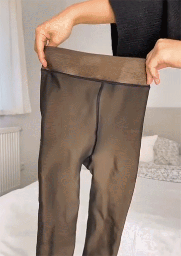 

Thickened Warm Fleece Lined High Waist Leggings - Black, SCM008410