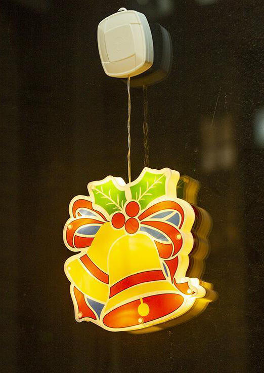 

Christmas Santa Claus Snowman Bell Suction Cup Hanging Ornament, Multicolor, SCM008584