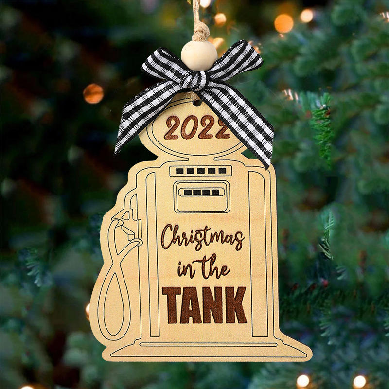 2022 Christmas In The Tank Plaid Hanging Ornament