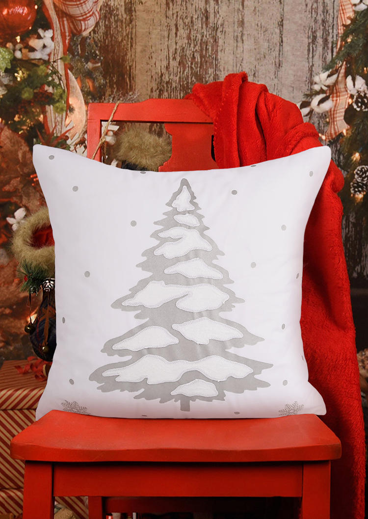 

Christmas Tree Dot Pillowcase without Pillow, Silver, SCM008585