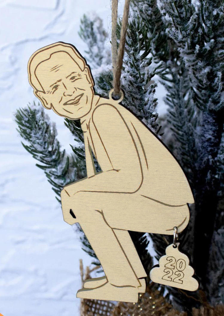 2022 Man Pooping Funny Christmas Tree Hanging Ornament