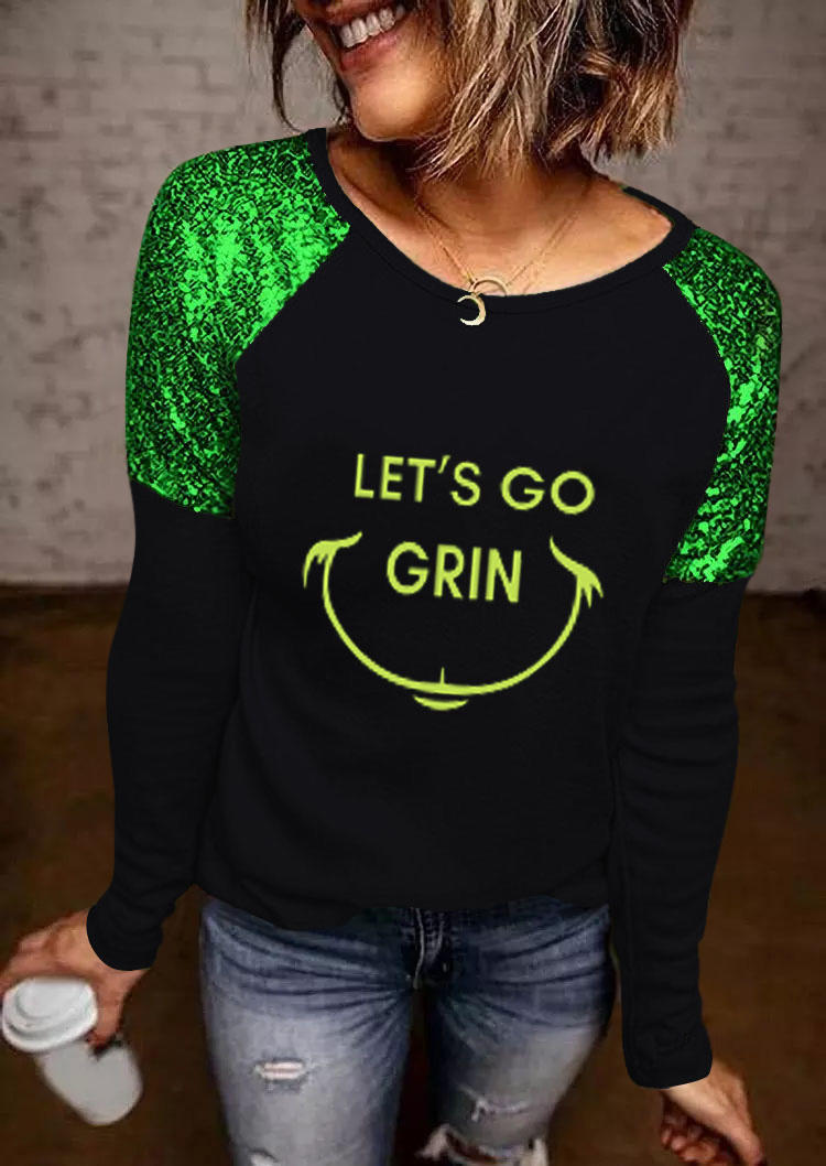

Christmas Let' Go T-Shirt Tee - Black, SCM009276