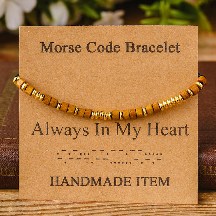 Always In My Heart Morse Code Bracelet