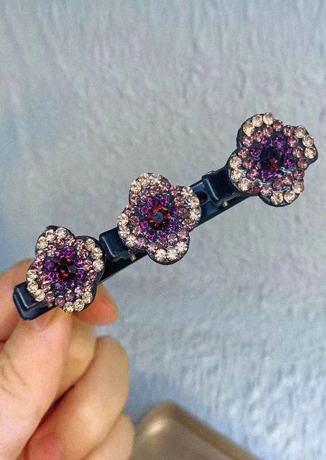 Sparkling Crystal Stone Braided Hairpin