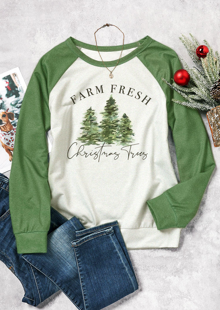 Farm Fresh Christmas Tees Pullover Sweatshirt - Green